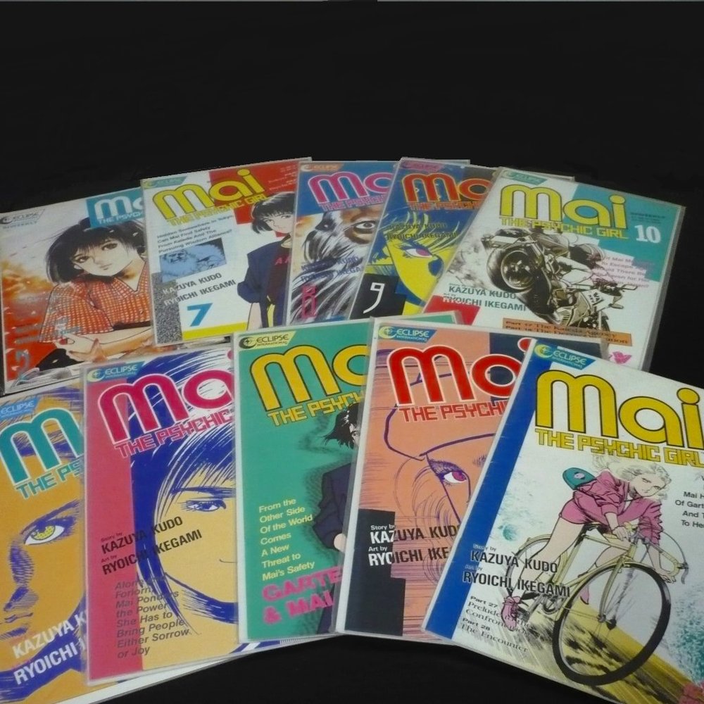 10 Comic Book Lot: Mai the Psychic Girl - Eclipse Weekly - Ryoichi Ikegami